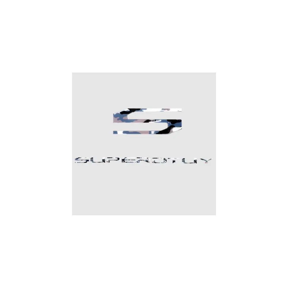 "S" & "Superduty" Acrylic Emblem Insert - White Camo - REC264381WC